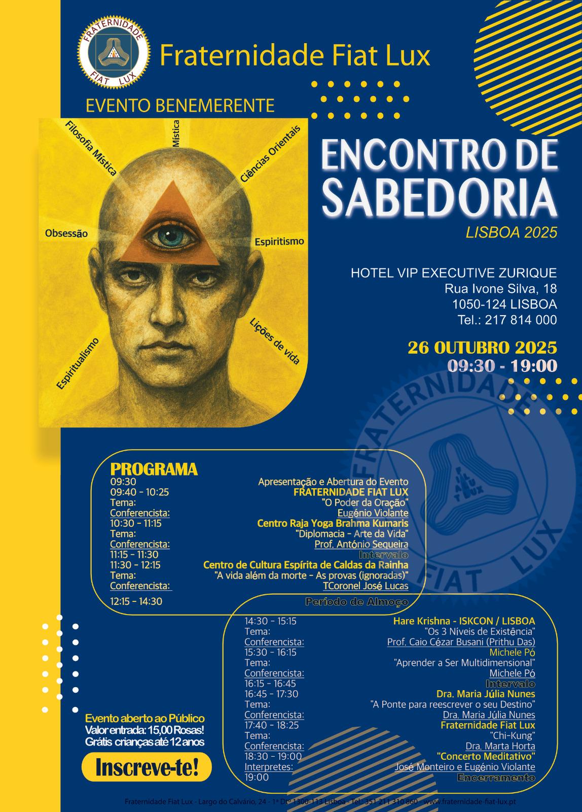 Cartaz Encontro de Sabedoria Lisboa 2025